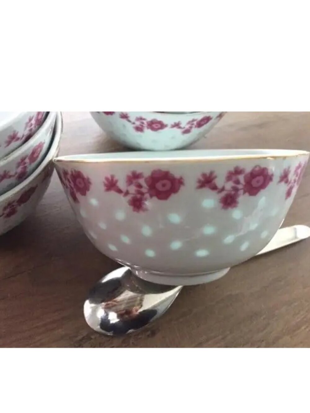 Set of 6 Vintage Asian ceramic Rice bowls